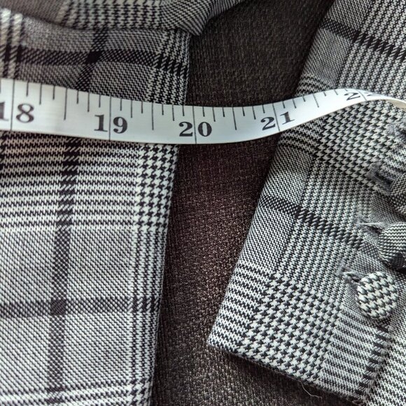 SEA New York Bacall Checked Double Breasted Grey Blazer - Picture 6 of 11
